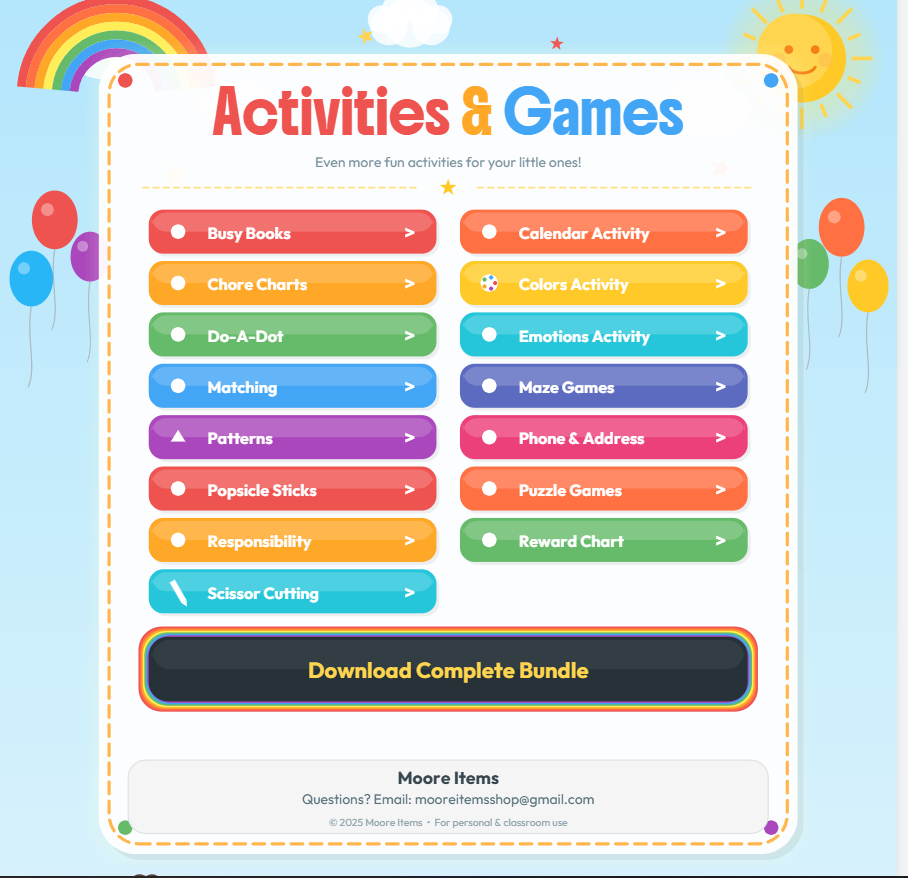 Kids Printable Activity Bundle, Educational Worksheets Preschool Toddler, Coloring Pages, Tracing, Flashcards, Busy Book, Digital Download alternate